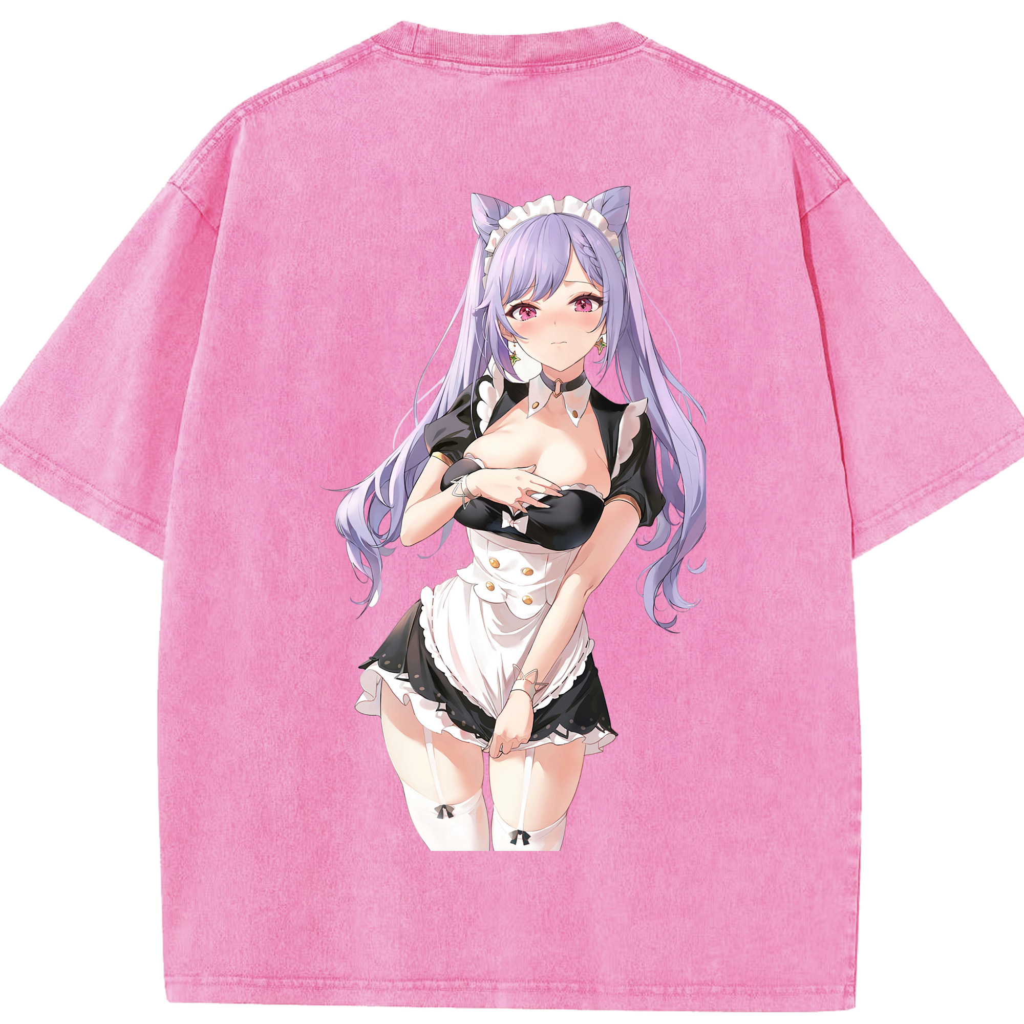 げんし神 刻晴 こくせい genshin Kokusei 綿100% ヴィンテージ風 半袖Tシャツ（背面プリント）